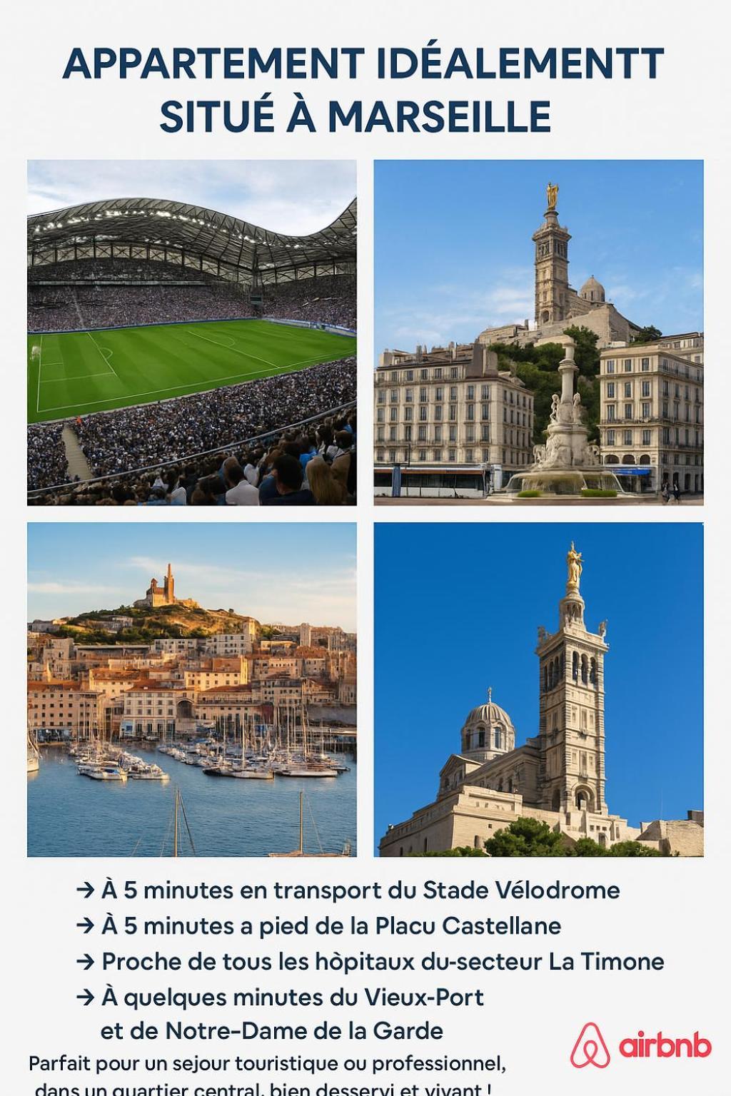 Massilia Mood ,Centre, Stade Velodrome, La Timone, La Conception , Wifi Gratuite Marseille Exterior photo